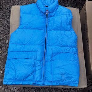 VINTAGE FROST LINE BLUE PUFFER VEST SIZE XS OR JR
